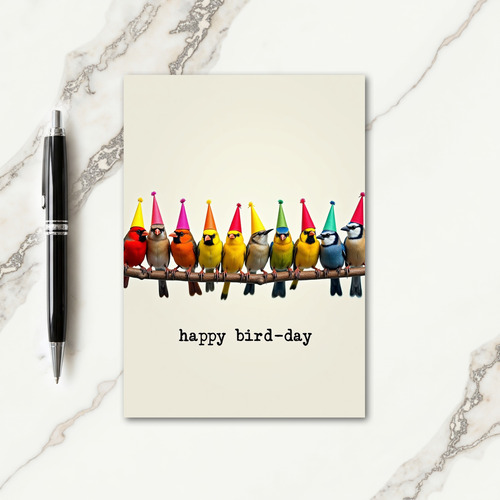 Sweet Birthday Bird Row Card