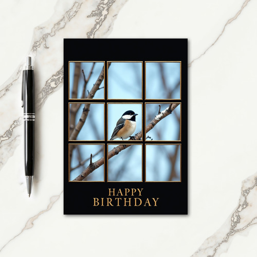 Sweet Birthday Bird Window Card
