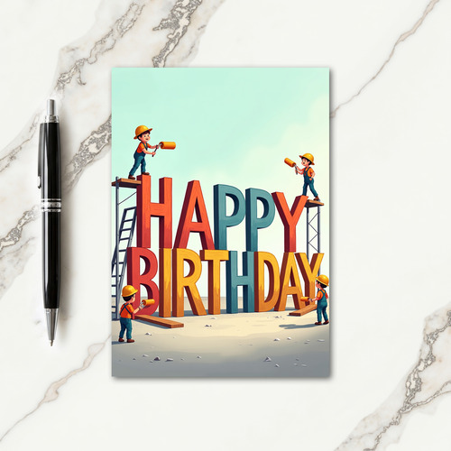 Sweet Birthday Block Letter Card