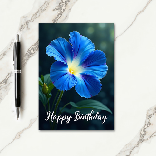 Sweet Birthday Blue Bloom Card