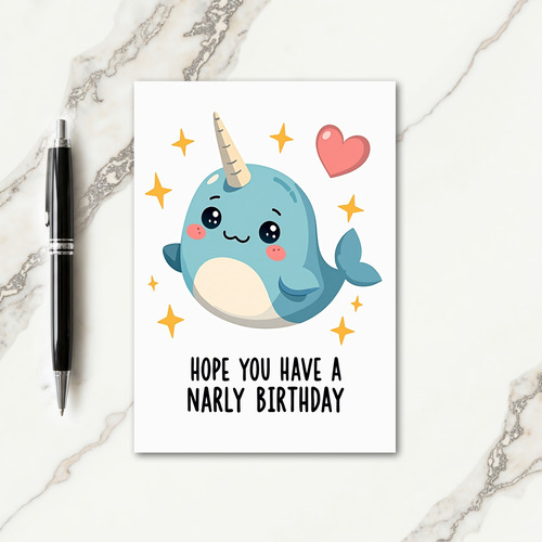 Sweet Birthday Blue Horned Card