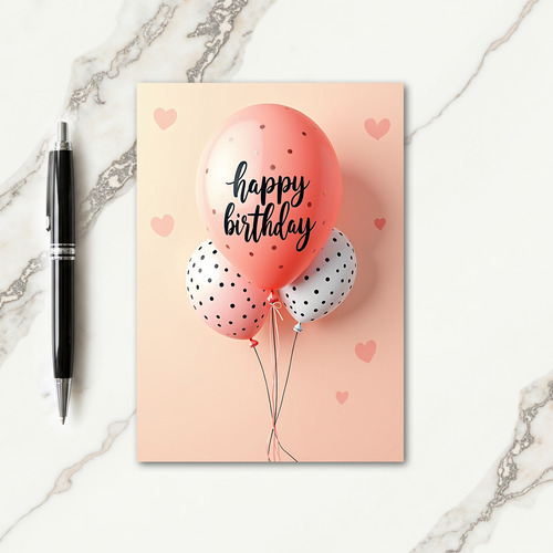 Sweet Birthday Blush Balloon Card
