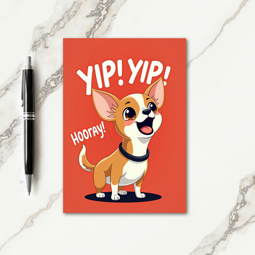 Sweet Birthday Blushing Dog Card