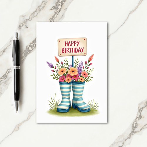Sweet Birthday Boots Card