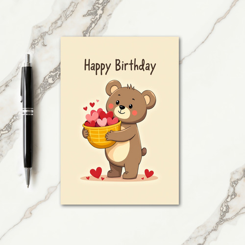 Sweet Birthday Brown Figure Card