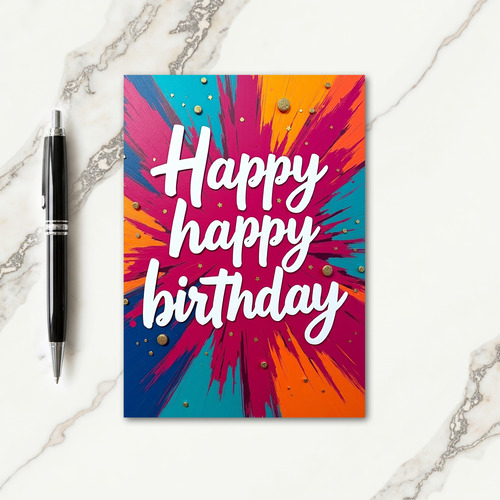 Sweet Birthday Brushstrokes Card