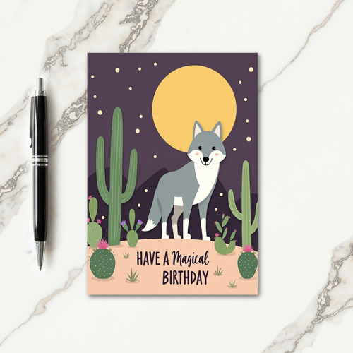 Sweet Birthday Cactus Dog Card