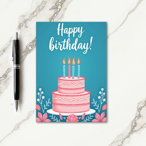 Sweet Birthday Cake Image Card