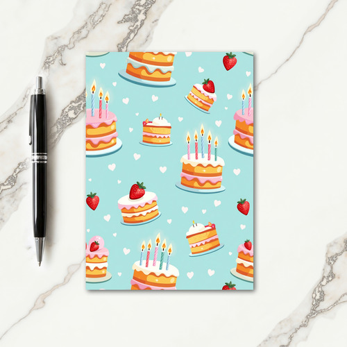 Sweet Birthday Cake Pattern Card