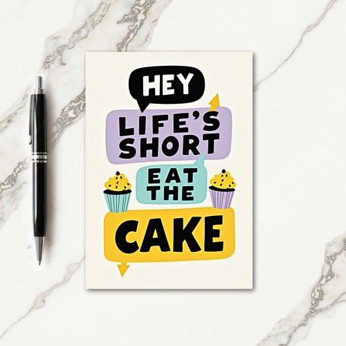 Sweet Birthday Cake Playful Card