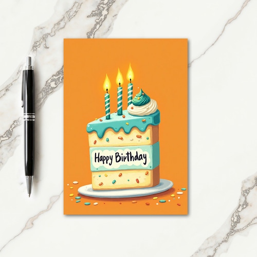 Sweet Birthday Cake Slice Card
