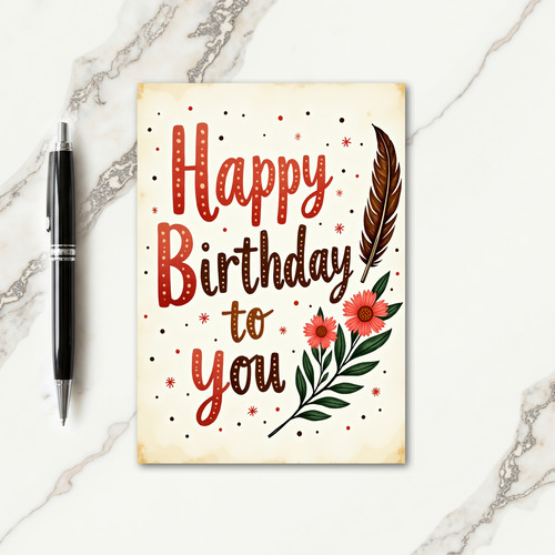 Sweet Birthday Calligraphy Card