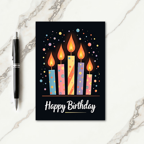 Sweet Birthday Candle Glow Card thumbnail