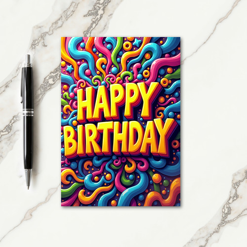Sweet Birthday Candy Ribbons Card