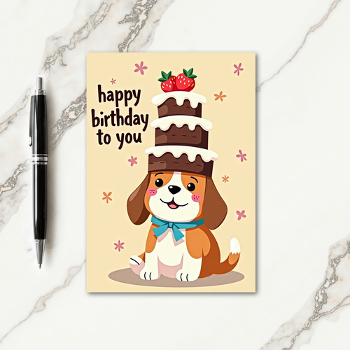 Sweet Birthday Canine Cake Card