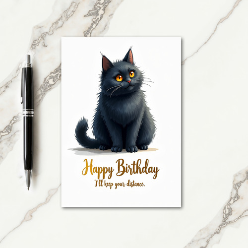 Sweet Birthday Cat Graphic Card