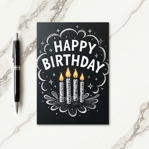 Sweet Birthday Chalk Art Card