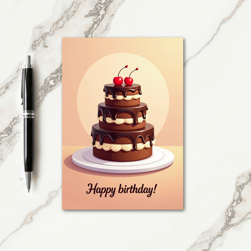 Sweet Birthday Chocolate Cake Card