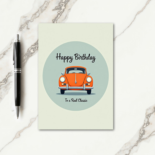 Sweet Birthday Classic Car Card