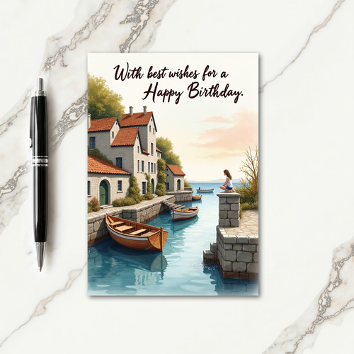 Sweet Birthday Coastal Village Card