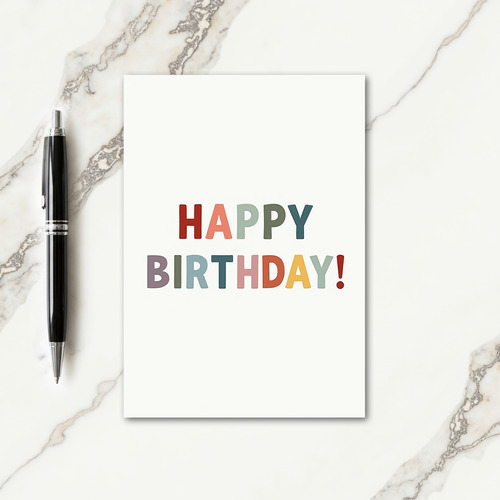 Sweet Birthday Color Letter Card