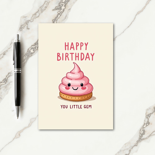 Sweet Birthday Cream Swirl Card
