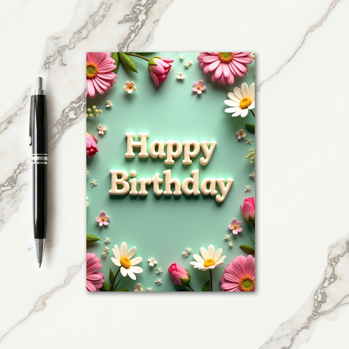 Sweet Birthday Creamy Text Card