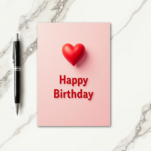 Sweet Birthday Crimson Heart Card