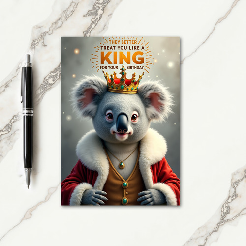 Sweet Birthday Crowned Marsupial Card
