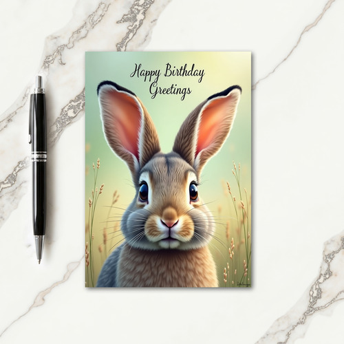 Sweet Birthday Cute Bunny Card