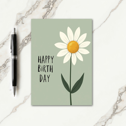 Sweet Birthday Daisy Flower Card