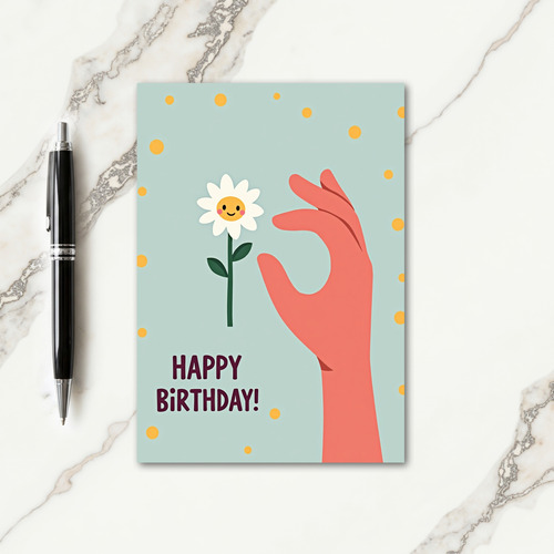 Sweet Birthday Daisy Hand Card