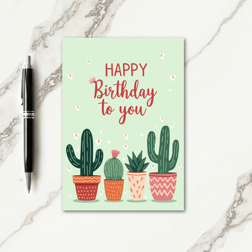 Sweet Birthday Desert Plant Card