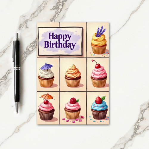 Sweet Birthday Dessert Grid Card