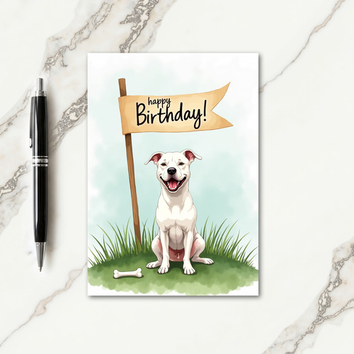 Sweet Birthday Dog Art Card