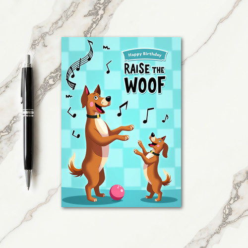 Sweet Birthday Dog Illustration Card