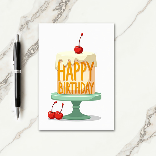 Sweet Birthday Drip Cake Card