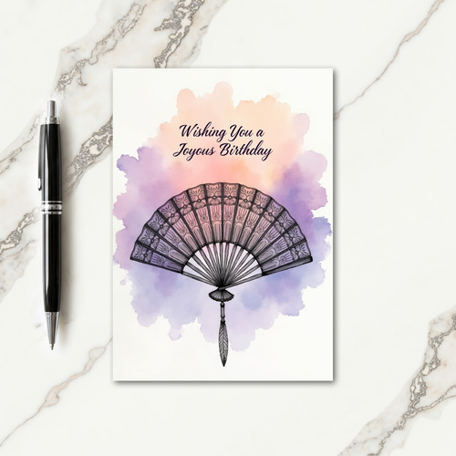 Sweet Birthday Elegant Fan Card