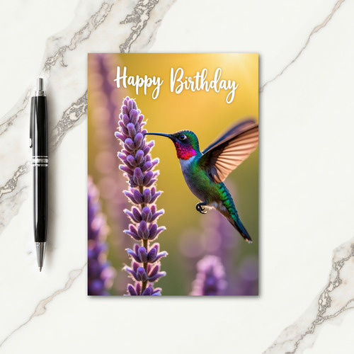 Sweet Birthday Emerald Bird Card