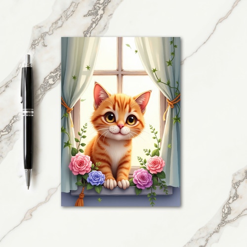Sweet Birthday Feline Art Card