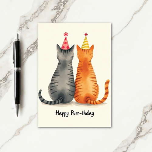 Sweet Birthday Feline Friends Card