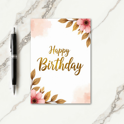 Sweet Birthday Floral Art Card