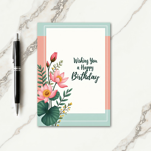Sweet Birthday Floral Color Card