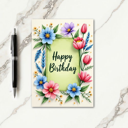 Sweet Birthday Floral Display Card