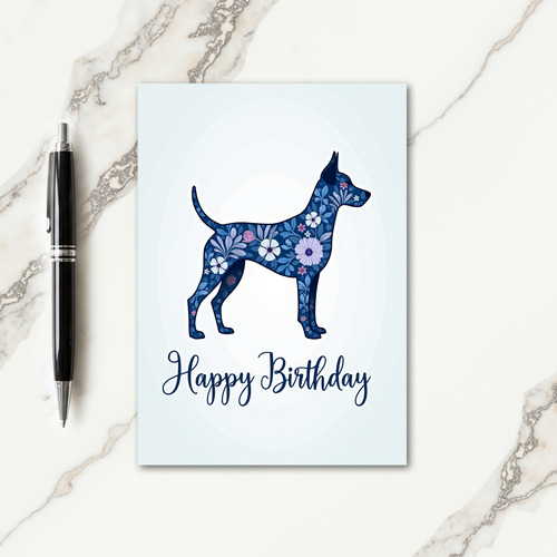 Sweet Birthday Floral Dog Card