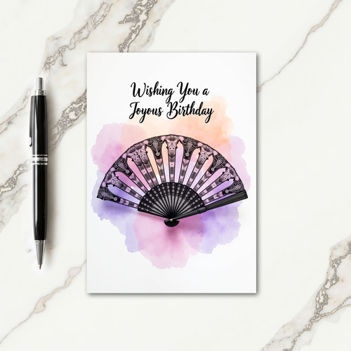 Sweet Birthday Floral Fan Card
