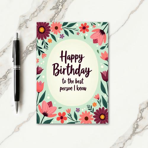 Sweet Birthday Floral Frame Card
