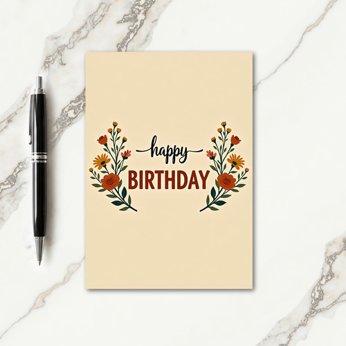 Sweet Birthday Floral Roses Card
