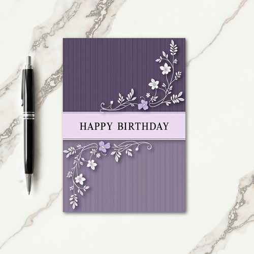 Sweet Birthday Floral Vines Card