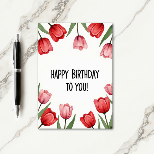 Sweet Birthday Floral Watercolor Card